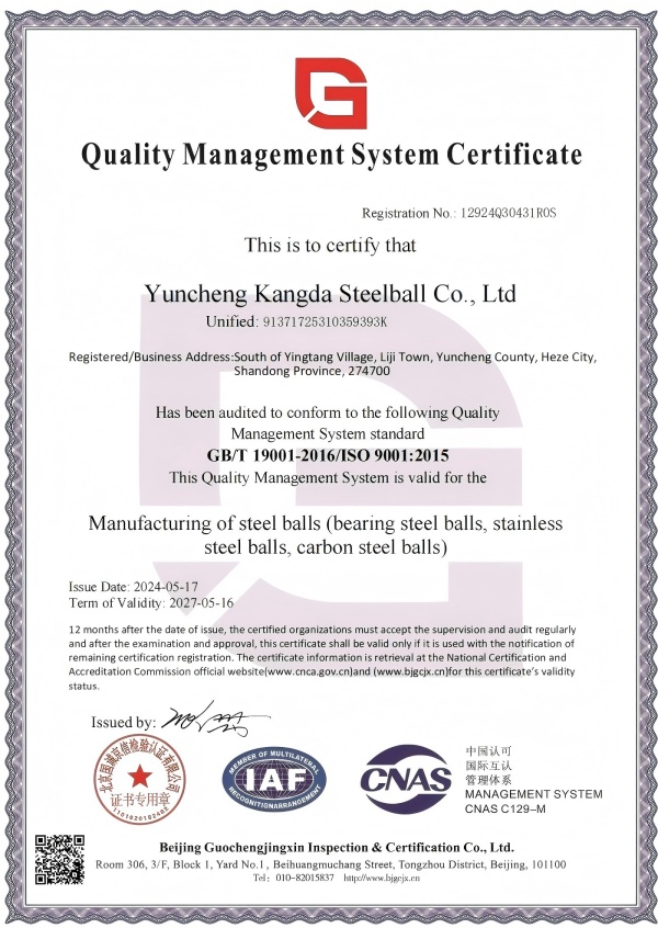 ISO9001 Certified Condar Factory produseer ROHS en bereik getoetsde staalballe, welkom om te koop!